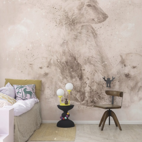 Fototapet, Polar Bear, Soft Pink, Rebel Walls - Img 3