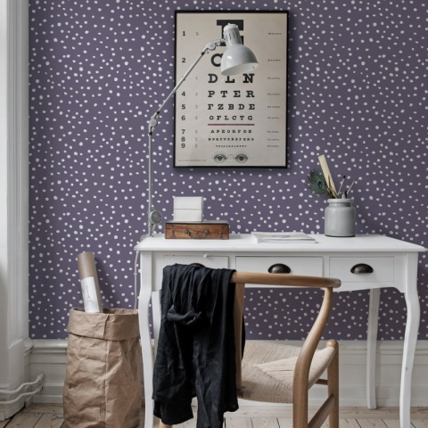 Fototapet, Rebel Dot, Violet, Rebel Walls