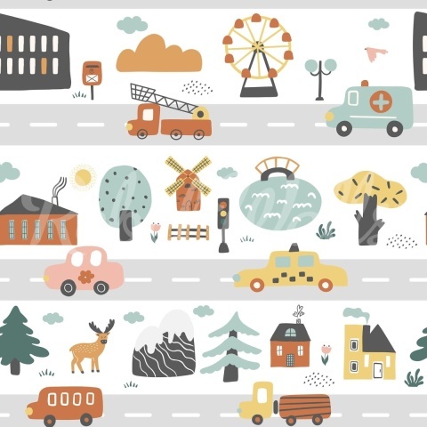 Fototapet, Roadmap, Pastel, Rebel Walls - Img 2