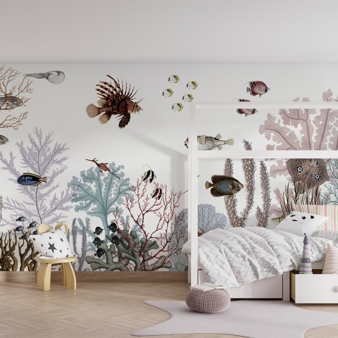Fototapet Roaring Reef - White, Kikki Belle - Img 3