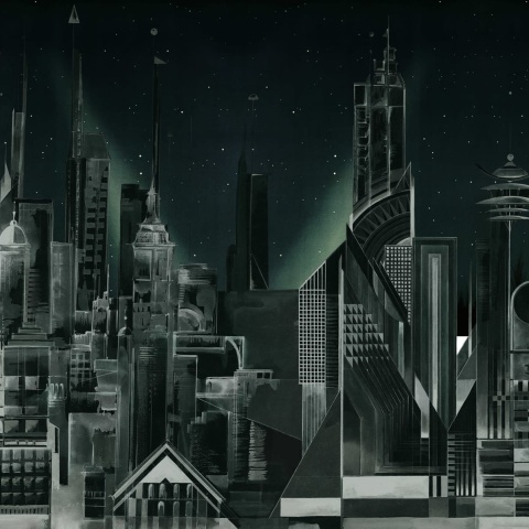 Fototapet, Sci-Fi Town, Green, Rebel Walls - Img 2
