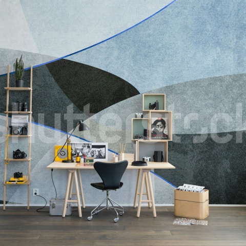 Fototapet, Shapes and Forms, Blue, Rebel Walls - Img 3
