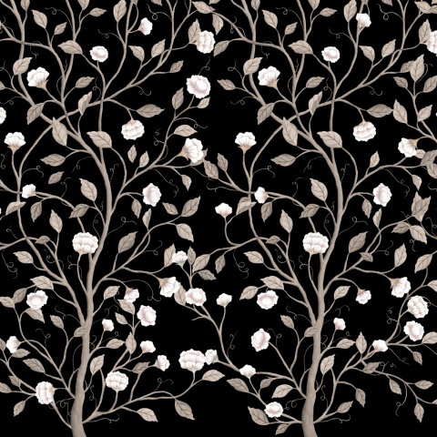 Fototapet, Silent Bloom, Black, Rebel Walls - Img 2