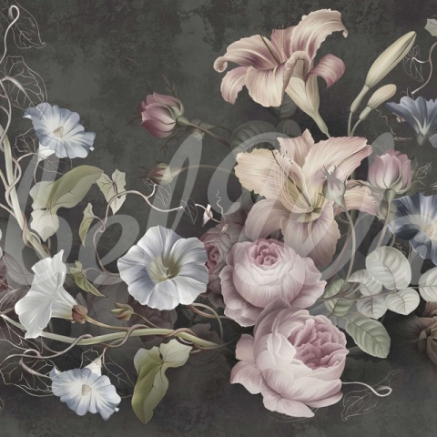 Fototapet, Soft Bouquet, Dark, Rebel Walls - Img 5