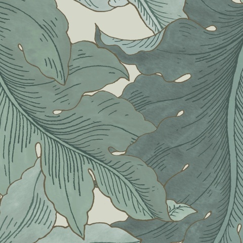 Fototapet, Swirling Fern, Teal, Rebel Walls - Img 4