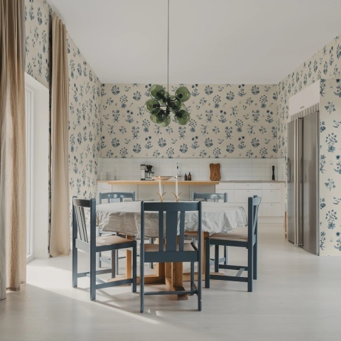 Fototapet, Timeless Flora, Blue, Rebel Walls