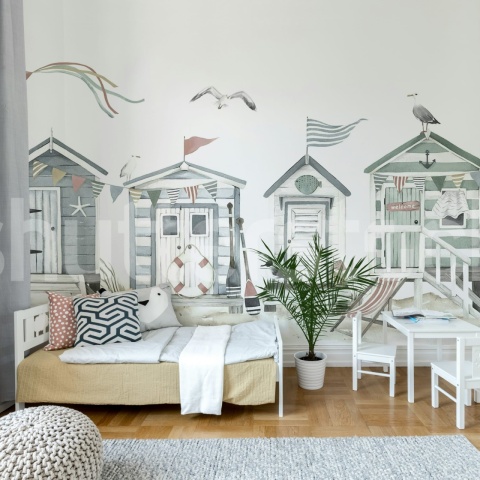Fototapet, Tiny Beach Houses, Soft, Rebel Walls - Img 3