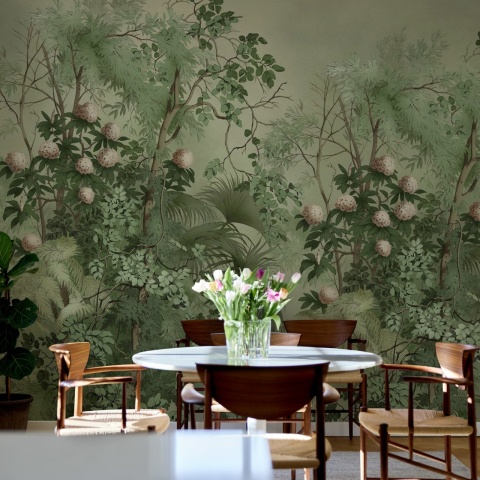 Fototapet, Tropical Bush, Green, Rebel Walls