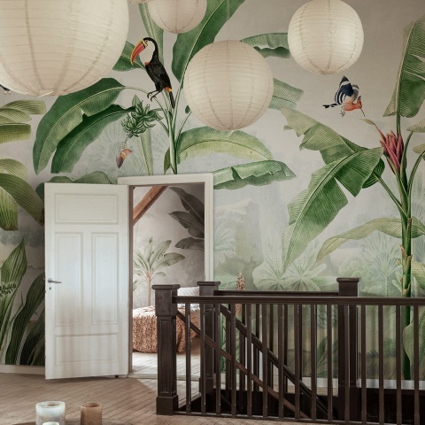 Fototapet, Tropical Palms, Birds, Rebel Walls - Img 3