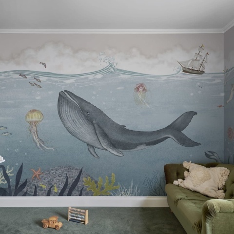 Fototapet, Under the Sea, Blue, Rebel Walls