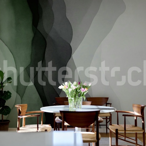 Fototapet, Vertical Gradient, Green, Rebel Walls