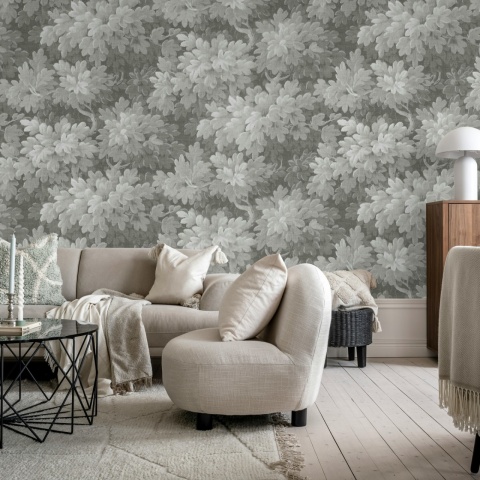Fototapet, Vintage Foliage, Gray, Rebel Walls