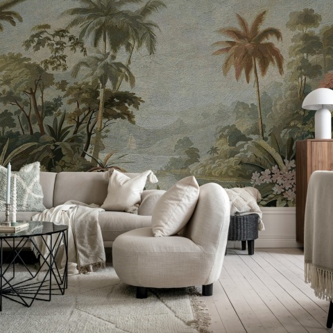 Fototapet, Vintage Jungle, Green, Rebel Walls