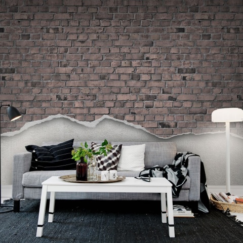 Fototapet, Well-Worn Brick Wall, Old Style, Rebel Walls - Img 3