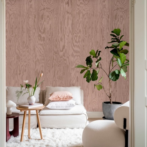 Fototapet, Wood Shades, Pink, Rebel Walls