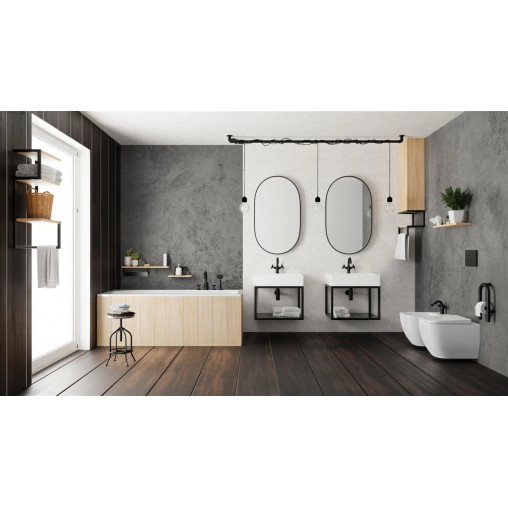 Lavoar ceramic, blat &gt; montare pe perete - 50x50 cm, Temisto, CDT_6U5S - Img 6