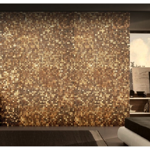 Panou decorativ 3D, Coconut, Mbaru Niang Natural, 6 placi 42x42cm, 1.05 mp - Img 8