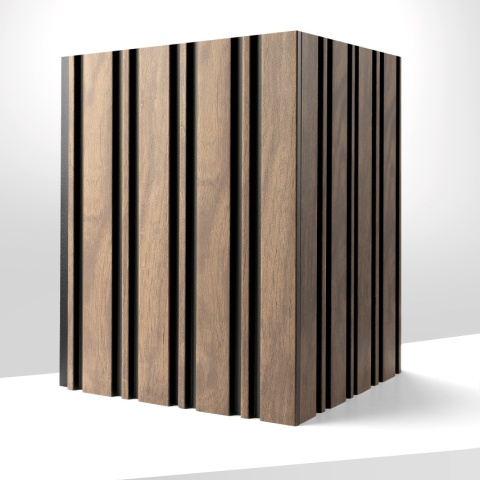 Panou riflaj decorativ 3D Milo, Walnut, 11.6x1.2x270 cm - Img 4