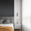 Panou riflaj decorativ 3D Onda, Negru, 11.2x1.3x270 cm - Img 11