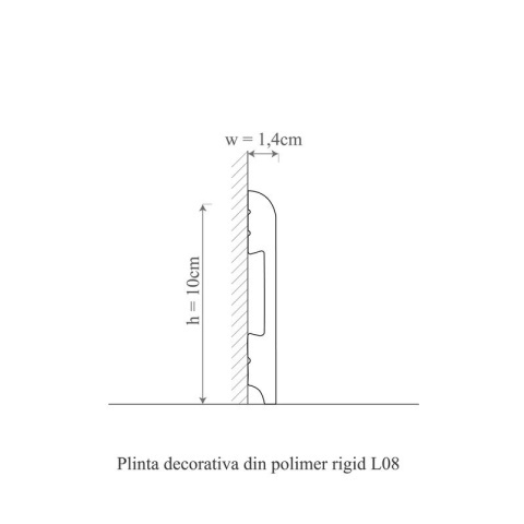 Plinta polimer rigid, Allegria, L8-10x1.4x200 cm - Img 2