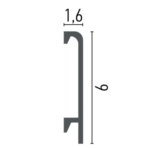 Plinta polimer rigid HCR508 - 9x1.6x200 cm - Img 2