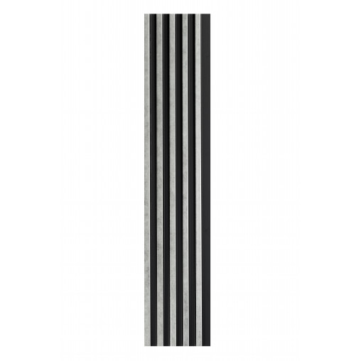Profil stanga pentru panou riflat 3D Asti, Silver, 270x5.2cm, Lamelio