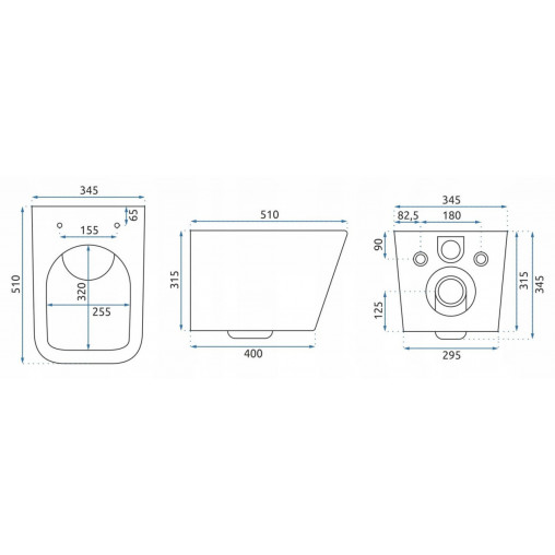 Set vas wc suspendat Rea Raul rimless capac softclose - Img 8