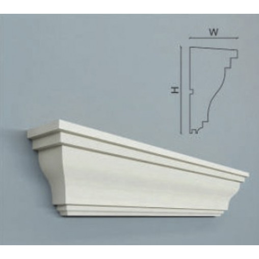 Solbanc decorativ de exterior ST16 - 14x8x200 cm