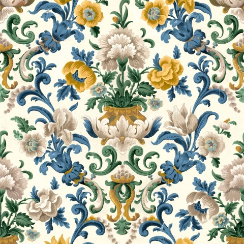 Tapet Aranjuez Damask, Sapphire, Coordonne, 5mp / rola - Img 2