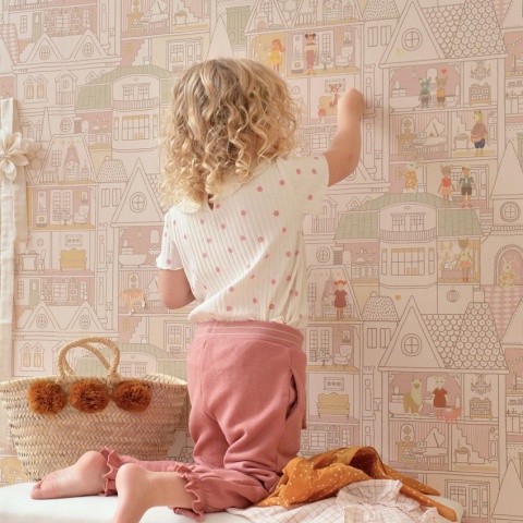 Tapet Dollhouse, Sunny Pink, Majvillan - Img 8