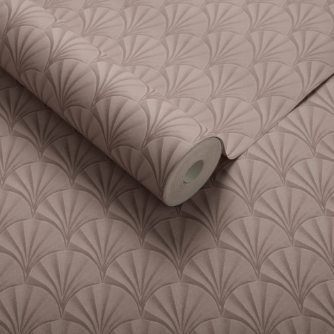 Tapet, Elodie, Coral Pink Luxury Art Deco, 1838 Wallcoverings, 5.3mp / rola - Img 2