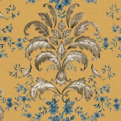 Tapet French Damask, Mustard, Coordonne, 5mp / rola - Img 2