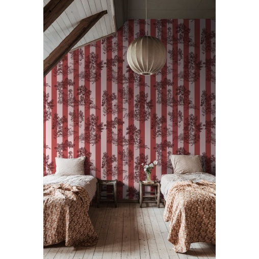 Tapet Happy Toile, Raspberry, Rebel Walls