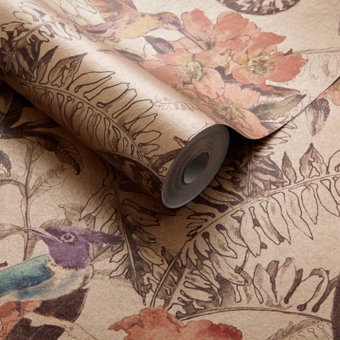 Tapet, Hedgerow, Copper Luxury Feature, 1838 Wallcoverings, 5.3mp / rola - Img 2