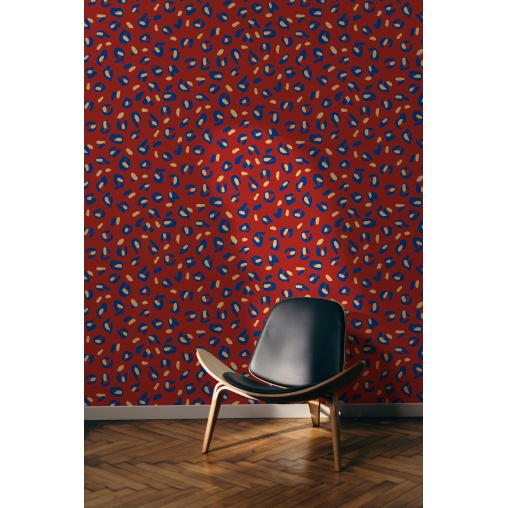 Tapet lavabil Funky Leopard, Red, TresTintas 5mp / rola - Img 4