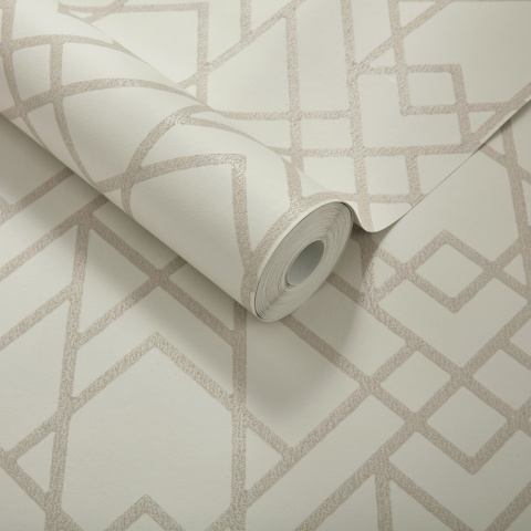 Tapet, Metro, Sand Neutral Luxury Geometric, 1838 Wallcoverings, 5.3mp / rola - Img 2