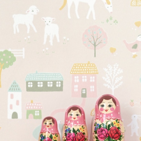 Tapet My Farm, Soft Pink, Majvillan - Img 4