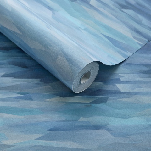 Tapet, Prism, Blue Dusk Luxury Geometric, 1838 Wallcoverings, 5.3mp / rola - Img 2