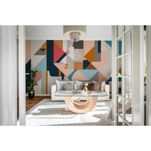 Tapet Retro Shapes, Multi, Rebel Walls