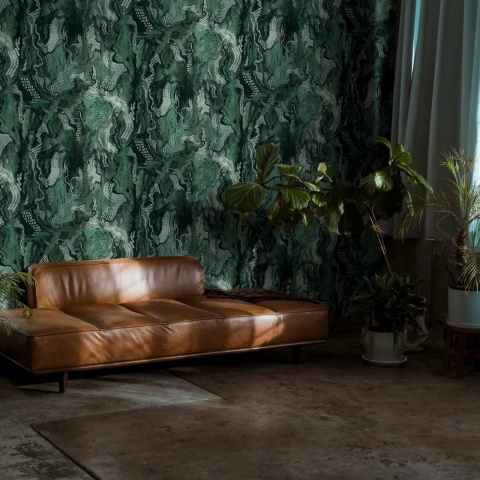 Tapet Timeless Stones, Green, Coordonne 5mp / rola