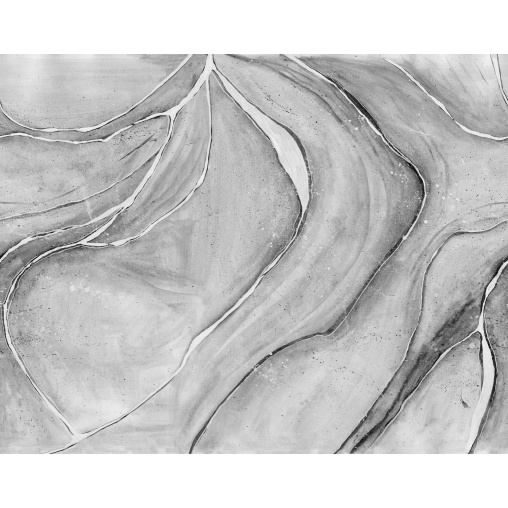 Tapet Watercolor Flow, Gray, Rebel Walls - Img 2