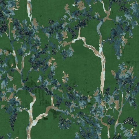 Tapet Willow Poem, Emerald, Coordonne 5mp / rola - Img 2