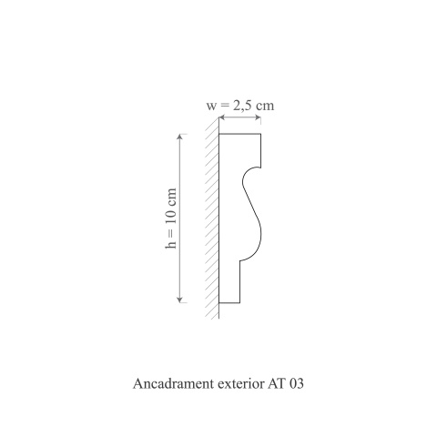 Ancadrament exterior AT03A-10x2.5x200cm - Img 2