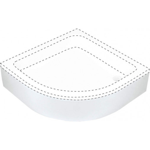 Capac pentru cădița de duș, semicerc, 80 cm, Plus Ii, KTU_032O