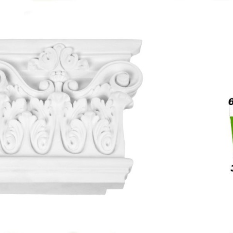 Capitel pilastru din poliuretan PL259L - 19.1x21.6x6.5 cm - Img 3