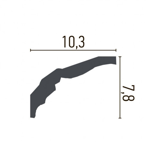 Cornisa decorativa din poliuretan Flexibil C751F - 7.8x10.3x200 cm - Img 2