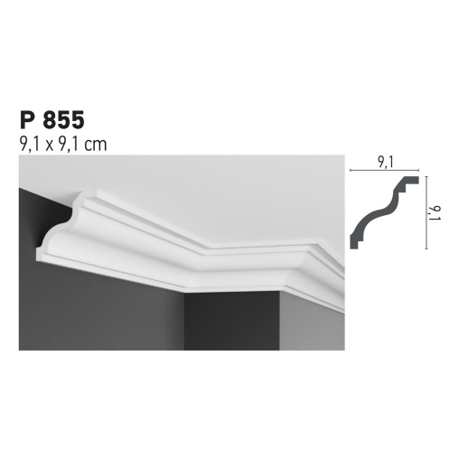 Cornisa decorativa flex P855F-9.1x9.1x200cm - Img 4