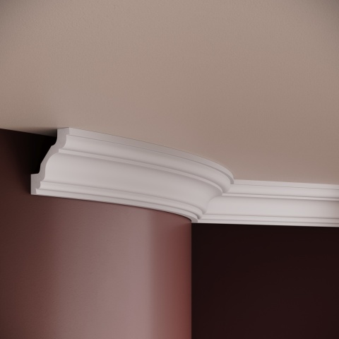 Cornisa poliuretan flexibil, Manavi, P819F - 6.8x6.4x200 cm