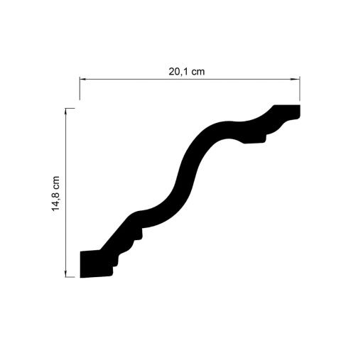 Cornisa poliuretan P919 - 14.8x20.1x200 cm - Img 2