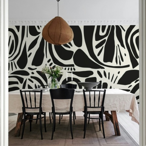Fototapet, Abstract Forms, Black &amp; White, Rebel Walls - Img 3